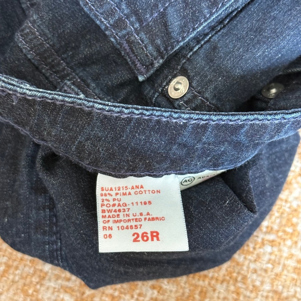 AG Adriano Goldschmied Mid-Rise Angel Bootcut Jeans Dark Wash 26R Chic Denim - Picture 5 of 8